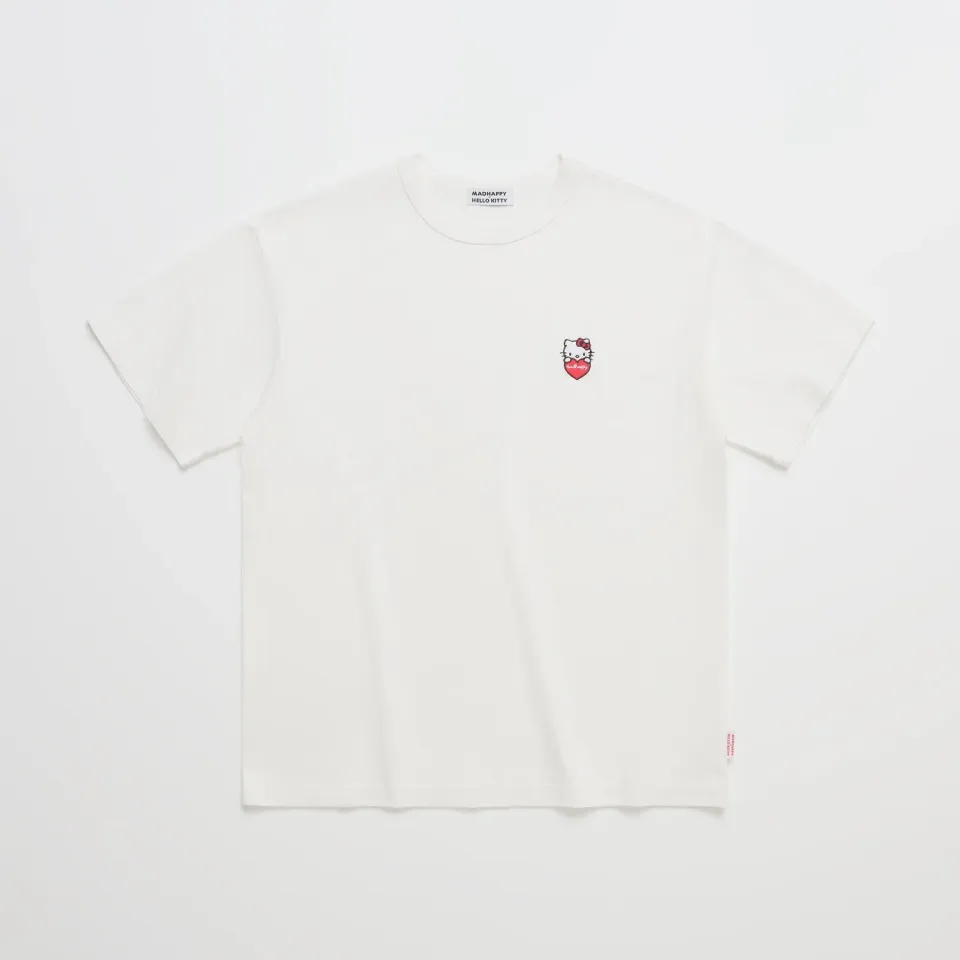 Hello Kitty x Madhappy Chest Hit Heavyweight Tee T-skjorte hvit