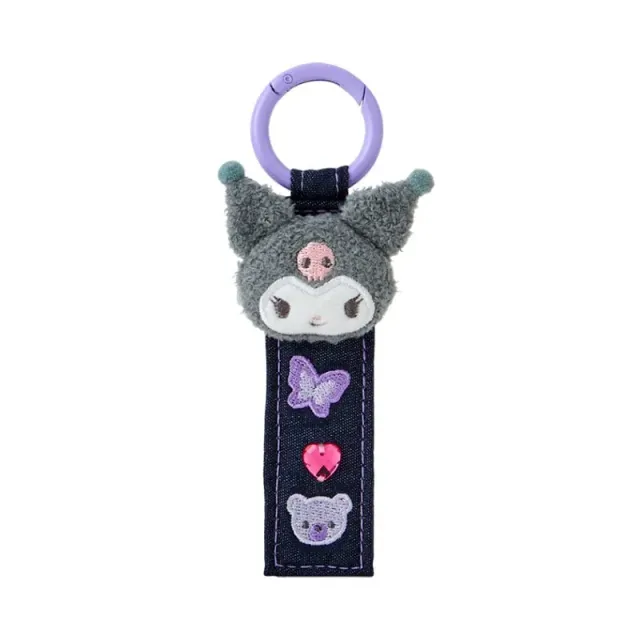 Hello Kitty Denim Patch Series Kuromi Logo nøkkelring ca. 10 cm