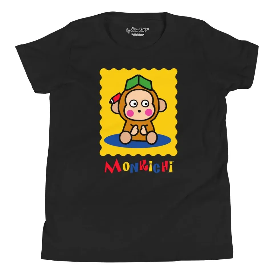 Hello Kitty Monkichi Primary Logo Youth T-Shirt svart S–XL bomull