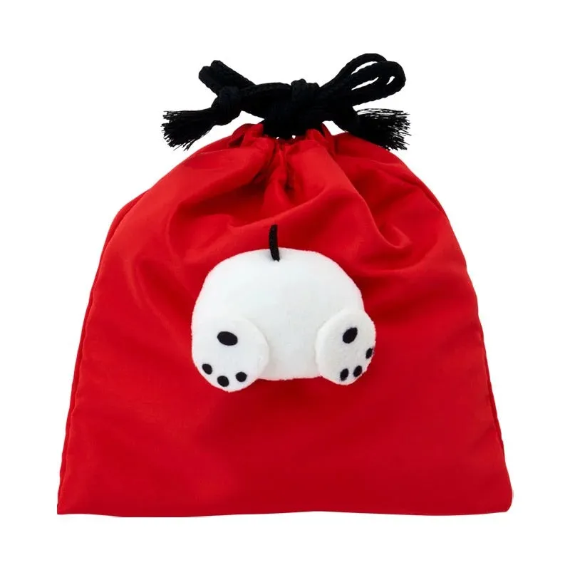 Sanrio Pochacco Face Plush snørepung reiseoppbevaring