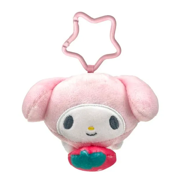 Hello Kitty My Melody plysj målebåndsnøkkelring med karabinkrok