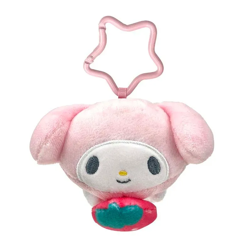 Hello Kitty My Melody plysj målebåndsnøkkelring med karabinkrok