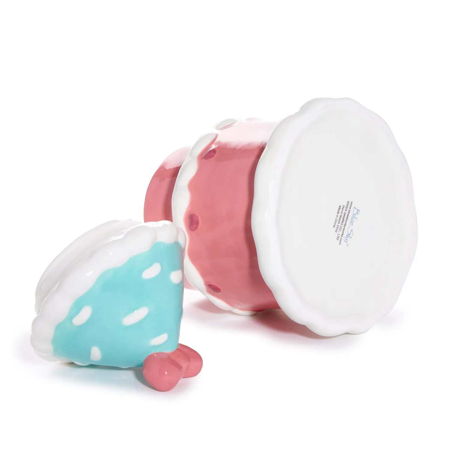 Hello Kitty and Cinnamoroll Ceramic Holiday Cottage Cookie Jar keramisk kakekrukke