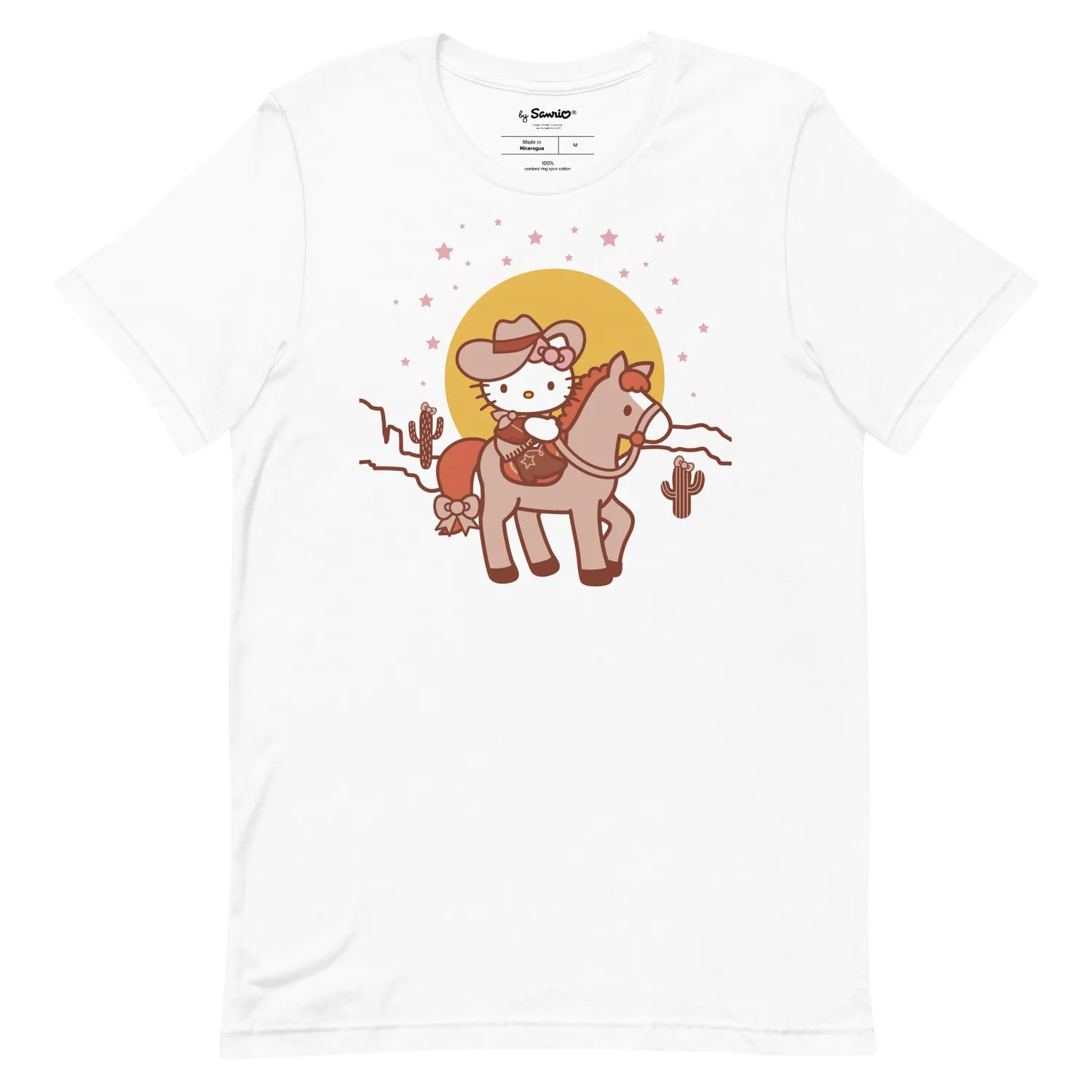 Hello Kitty Wild West T-skjorte olivengrønn, lett bomull