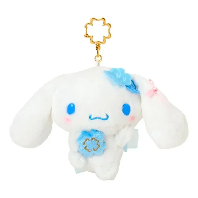 Hello Kitty Blue Clover Cinnamoroll plysj nøkkelring med kløverlås