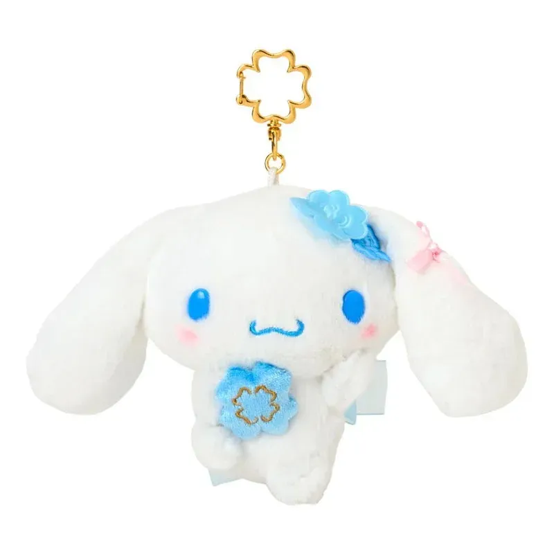 Hello Kitty Blue Clover Cinnamoroll plysj nøkkelring med kløverlås