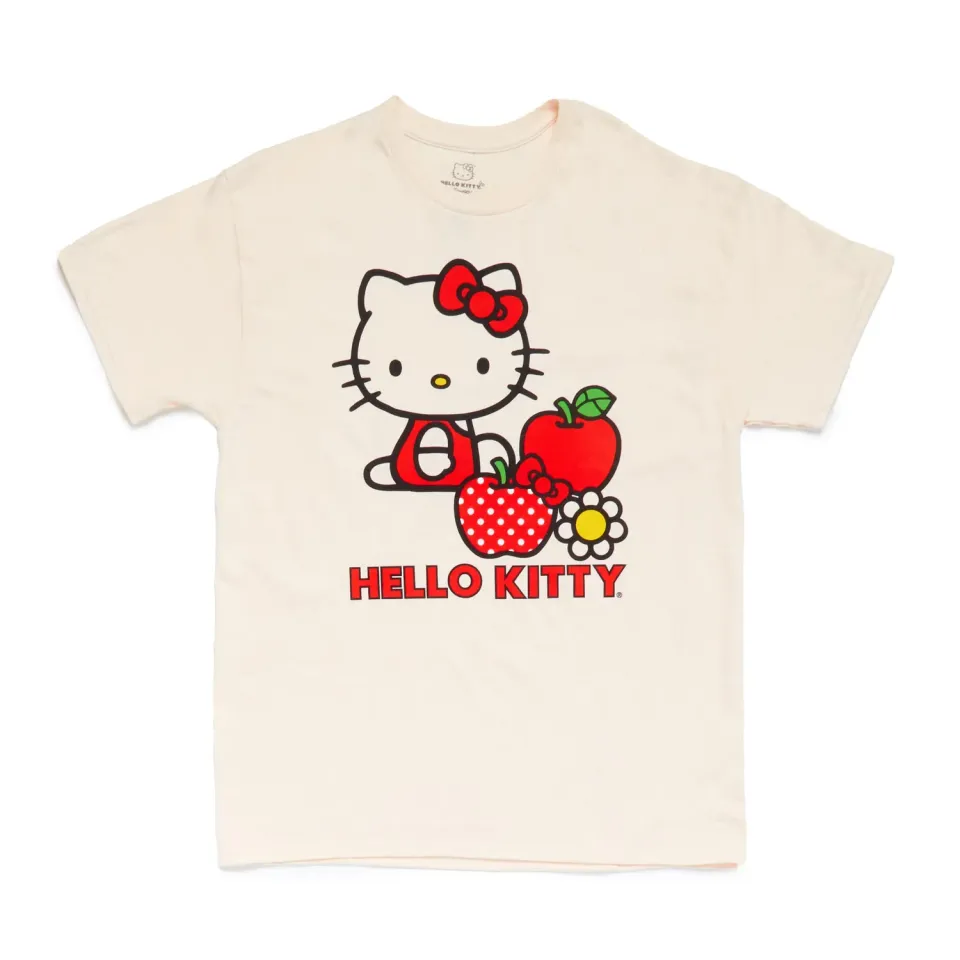Hello Kitty Classic Apples T-skjorte Tofu XS–XL bomull