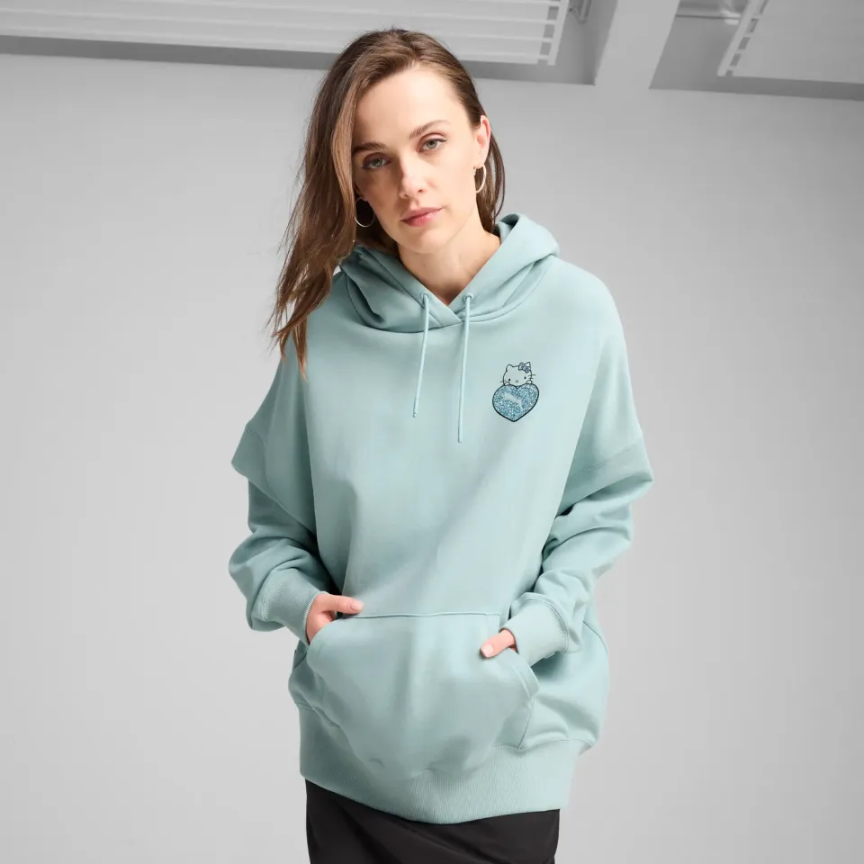 Hello Kitty x PUMA Graphic oversized hettegenser Modern Mint