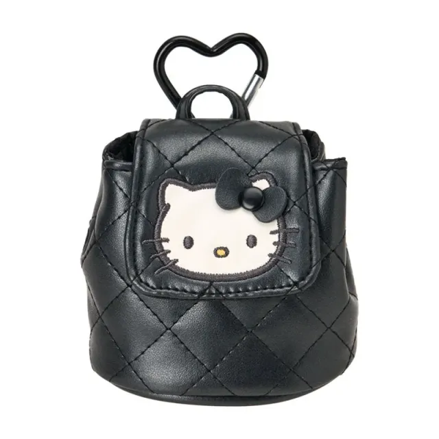 Hello Kitty Mini Quilt Series Black Mini Backpack Bag Charm svart miniryggsekk