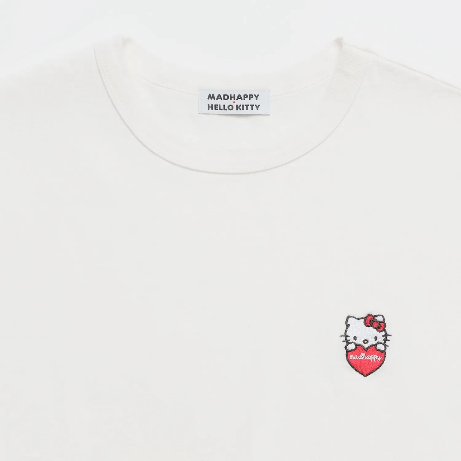 Hello Kitty x Madhappy Chest Hit Heavyweight Tee T-skjorte hvit