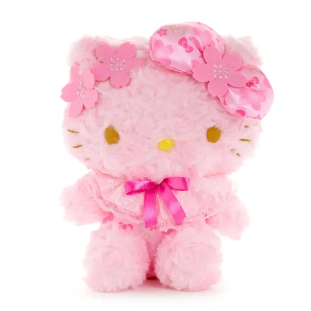 Hello Kitty Blushing Sakura 8-tommers plysjbamse