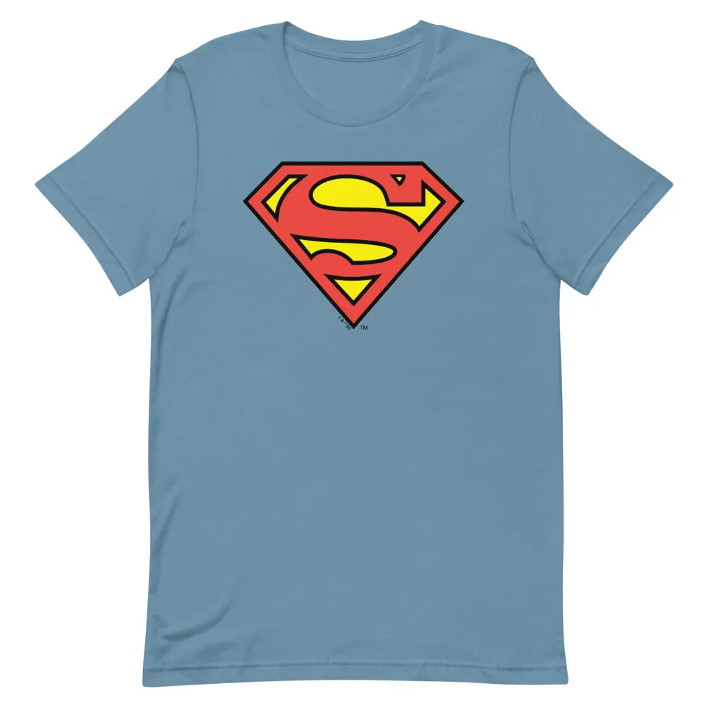 Batman Superman Logo T-skjorte True Royal 100 % bomull