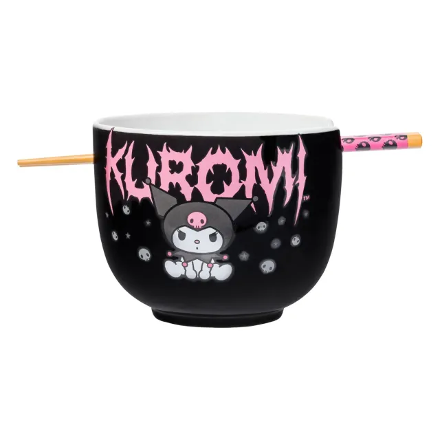 Kuromi ramenbolle med spisepinner – 590 ml keramikk