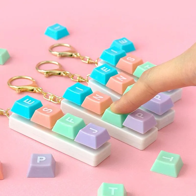 Neo Tokyo MBTI Fidget Keychain Clicky Button nøkkelring tilfeldig