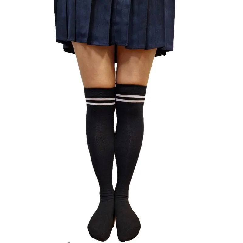 Neo Tokyo Lolita Fashion knestrømper svarte one size 50 cm