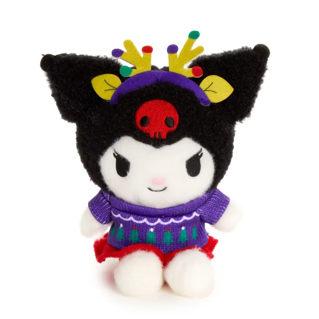Hello Kitty Sweater Weather Series Kuromi Fuzzy Plush plysjbamse