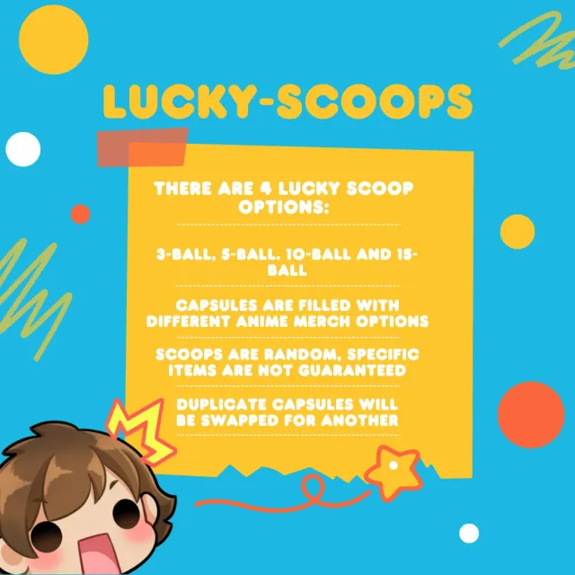 Anitaku Anime Mystery Scoop 3-capsule Scoop animeoverraskelser