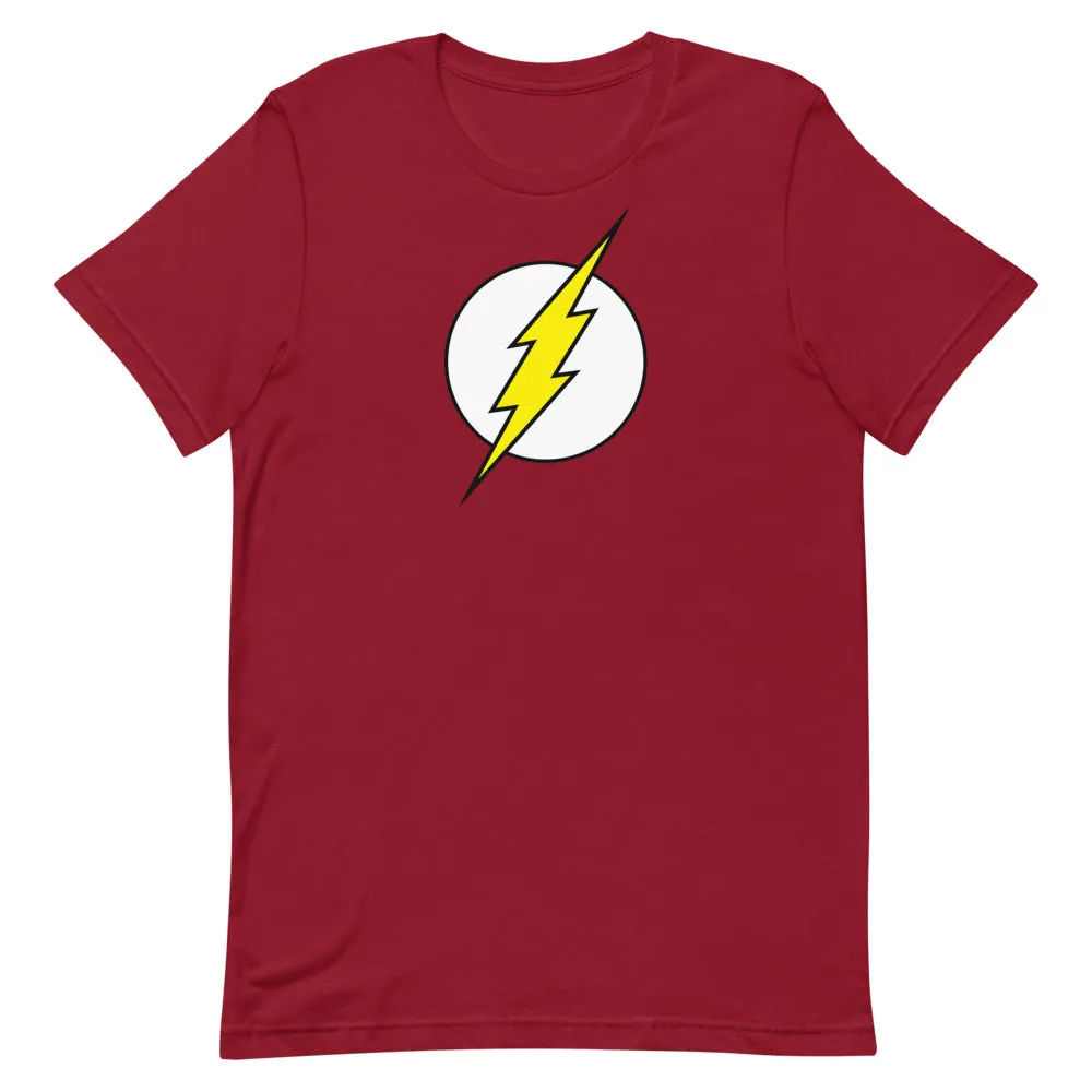 Batman The Flash Logo T-skjorte rød unisex bomull