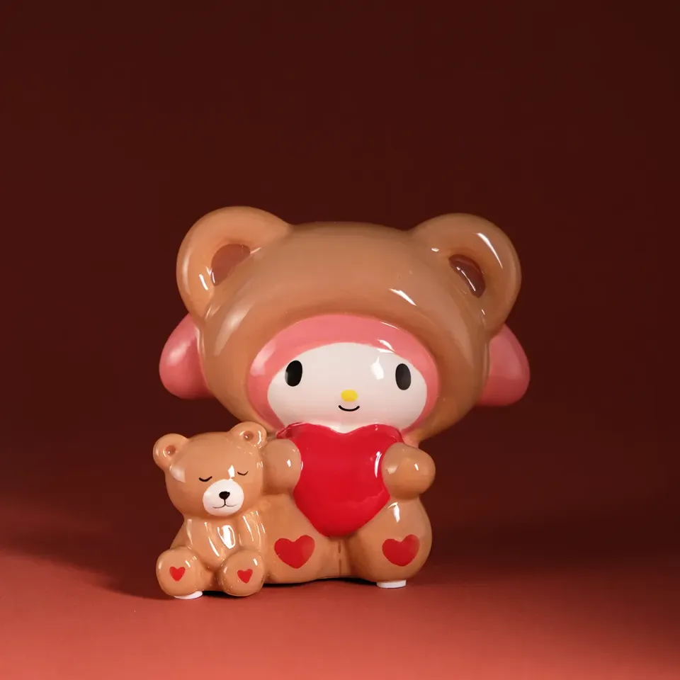 My Melody & Teddy Bear Love keramikkfigur håndmalt
