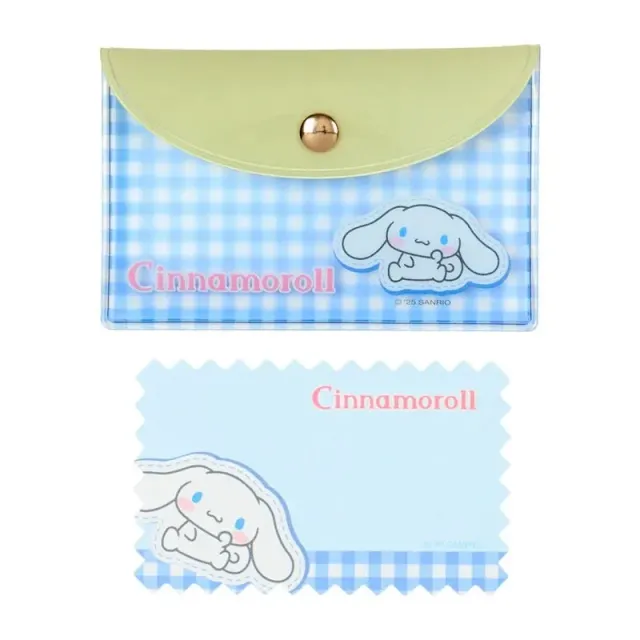Hello Kitty Cinnamoroll Gingham Mini Memo Sheets memoark med etui