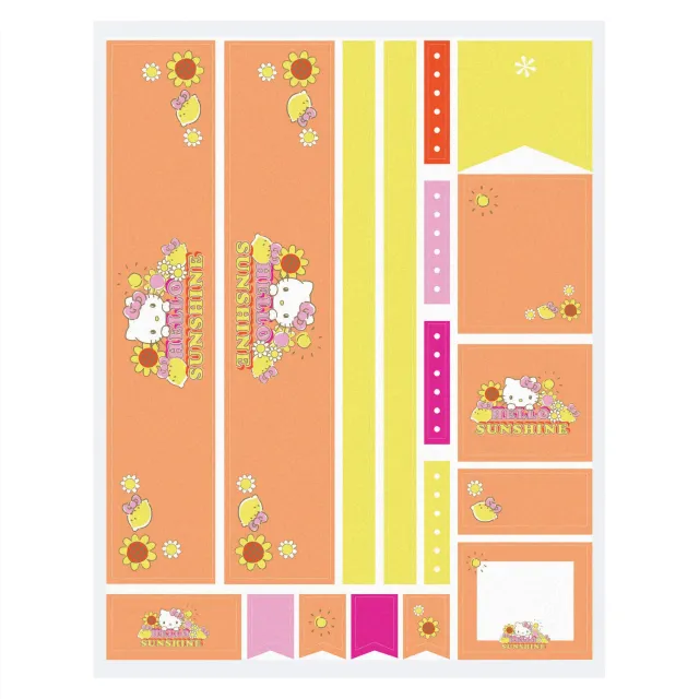 Hello Kitty Hello Sunshine Erin Condren klistremerkeark oransje 18 stk