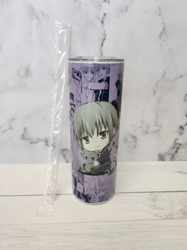 Anitaku Cursed Rat Boy Tumbler 20 oz stål med sugerør