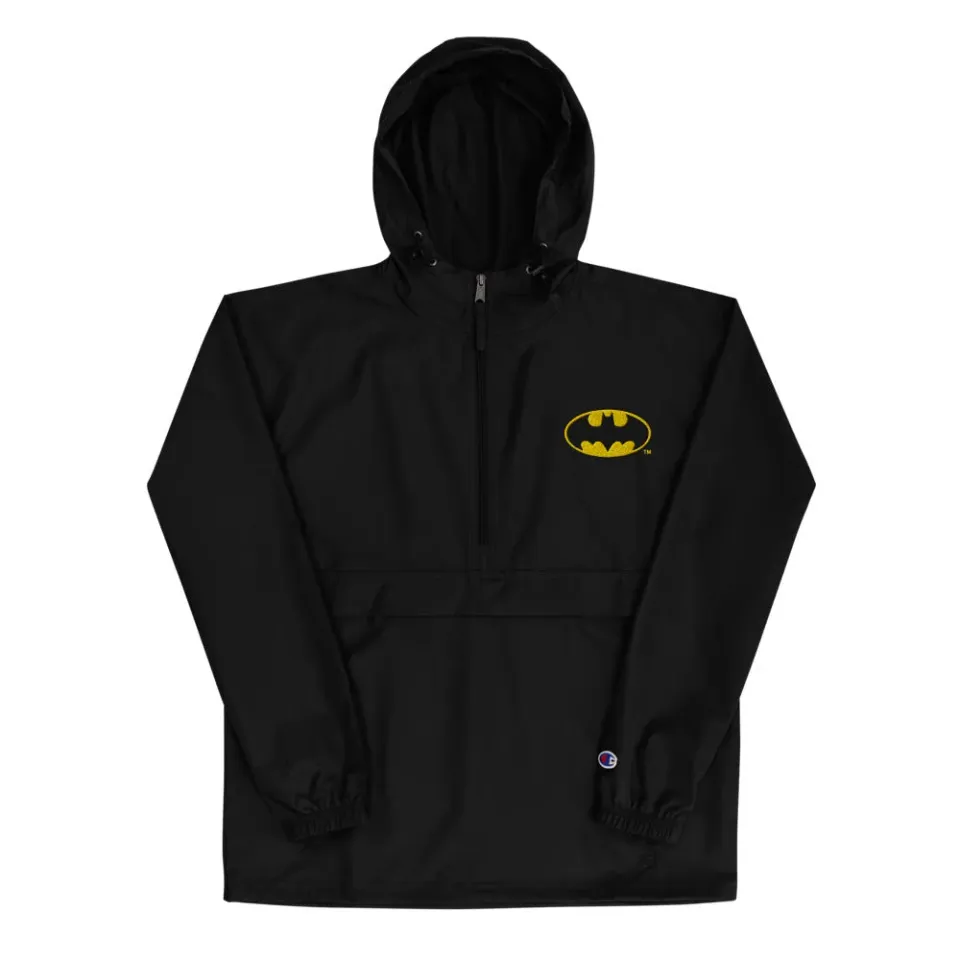 Batman Bat-Signal Logo Champion® brodert pakkbar jakke, Black S