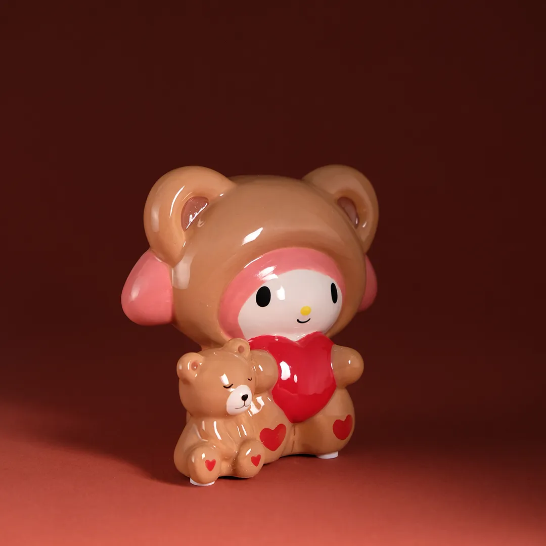 My Melody & Teddy Bear Love keramikkfigur håndmalt