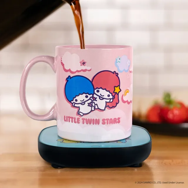 Hello Kitty LittleTwinStars Coffee Mug & Warmer Set koppvarmer og krus