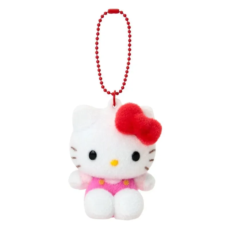Hello Kitty Classic Flocked Keychain Mascot nøkkelring