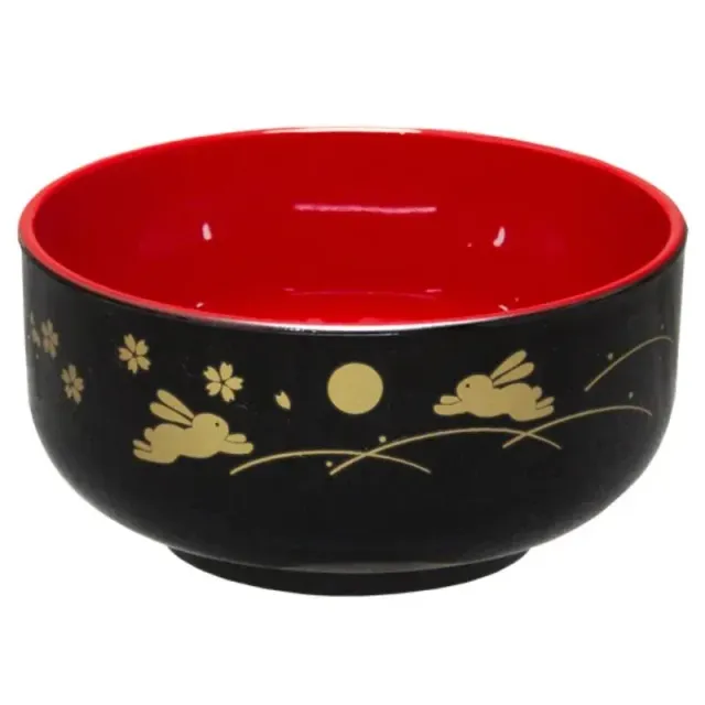 Neo Tokyo Japanese Bowl Yamanaka Nuri Golden Rabbit & Moon bolle 13 cm