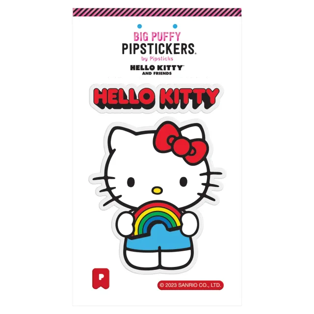 Hello Kitty x Pipsticks Big Puffy Sticker klistremerke – regnbue