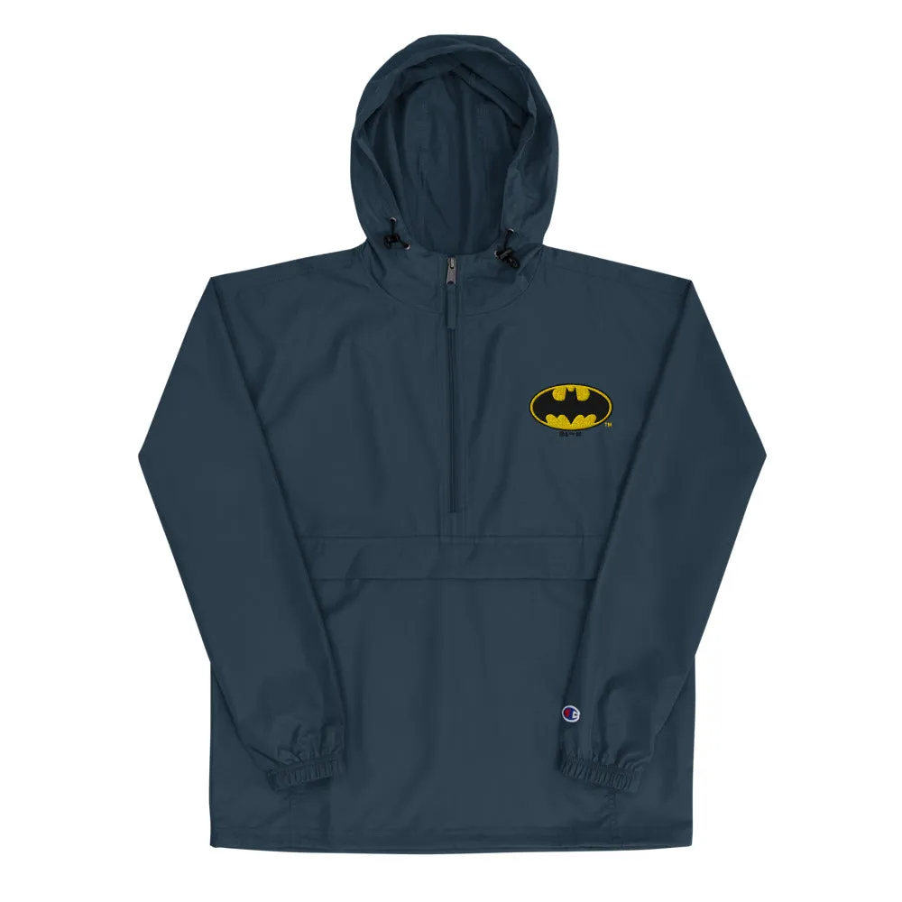 Batman Bat-Signal Logo Champion® brodert pakkbar jakke, Black S