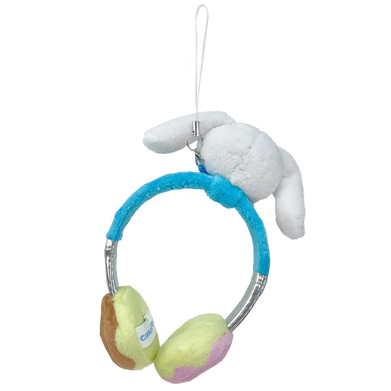 Hello Kitty Cinnamoroll Plush Headphones Bag Charm plysjanheng