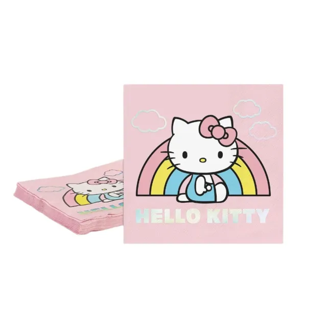 Hello Kitty Rainbow Skies Luncheon papirservietter 16 stk 33 cm