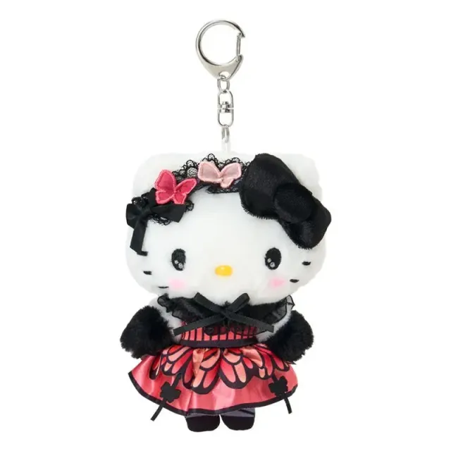 Hello Kitty Monarch Butterfly Series White Plush Mascot nøkkelring
