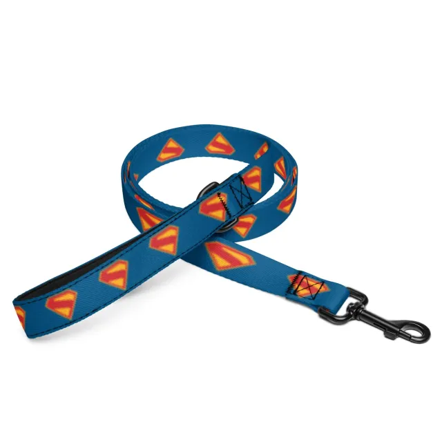 Batman SUPERMAN (2025 Movie) S-Shield Pet Leash hundebånd blå