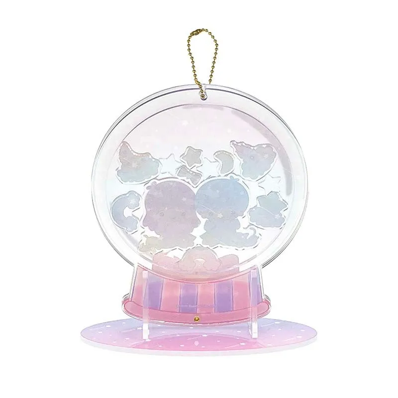 Hello Kitty LittleTwinStars Acrylic Keychain and Stand nøkkelring med stativ