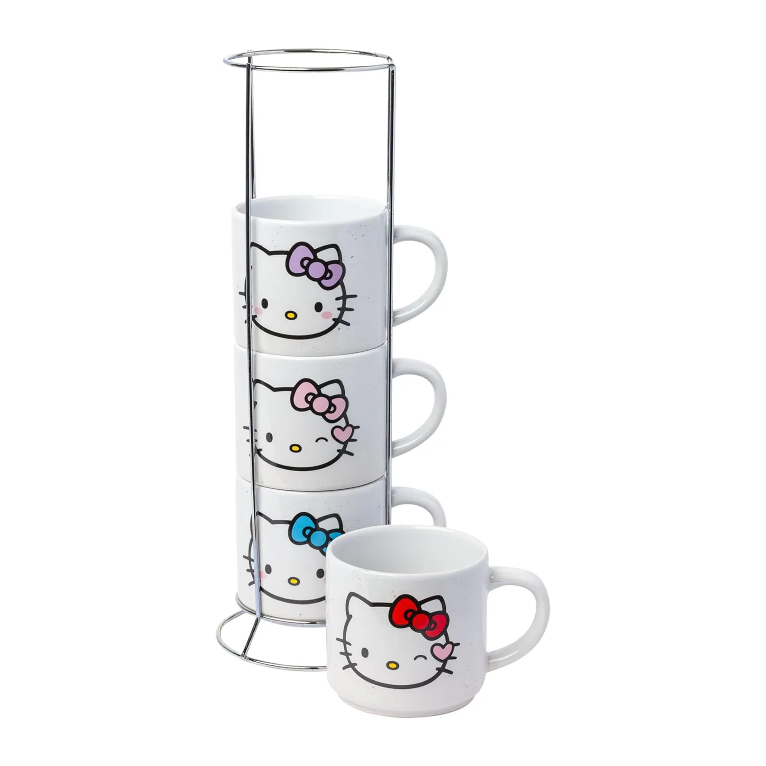 Hello Kitty Winking Hearts 5-Piece Ceramic Mug Stack stablekrus 4 kopper