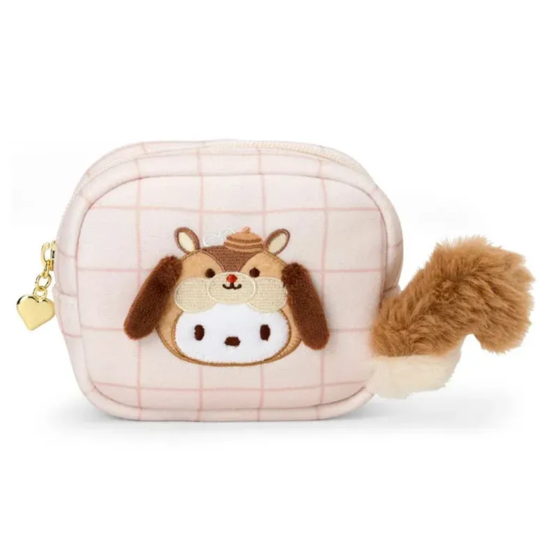 Hello Kitty Fluffy Squirrel Pochacco minipung med glidelås