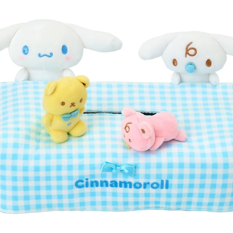 Hello Kitty Cinnamoroll Besties trekk til tissueboks gingham