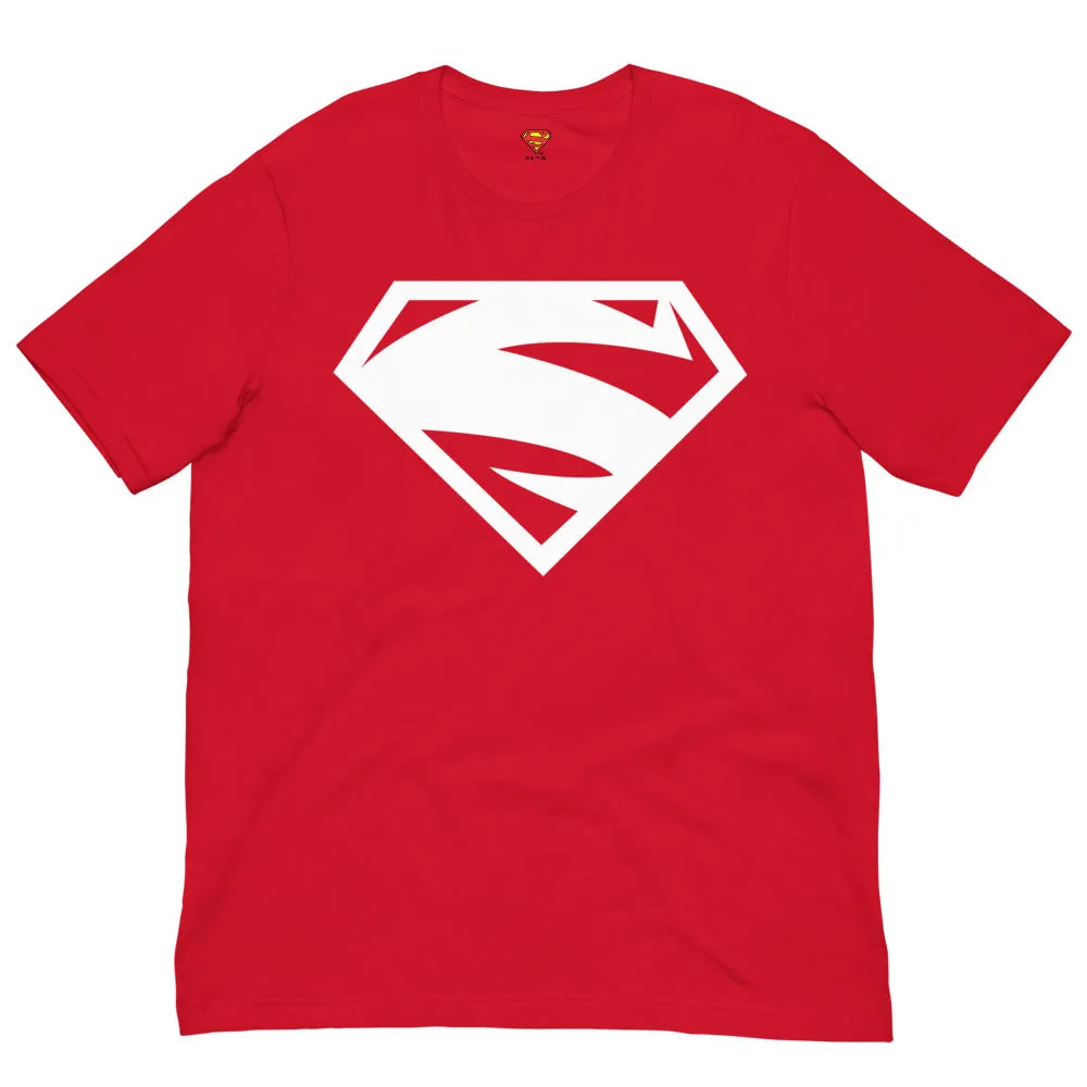 Superman Blue/Red Logo T-skjorte True Royal og rød, bomull