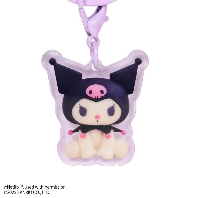 Hello Kitty My Melody & Kuromi Netflix Series Kuromi Acrylic Keychain nøkkelring