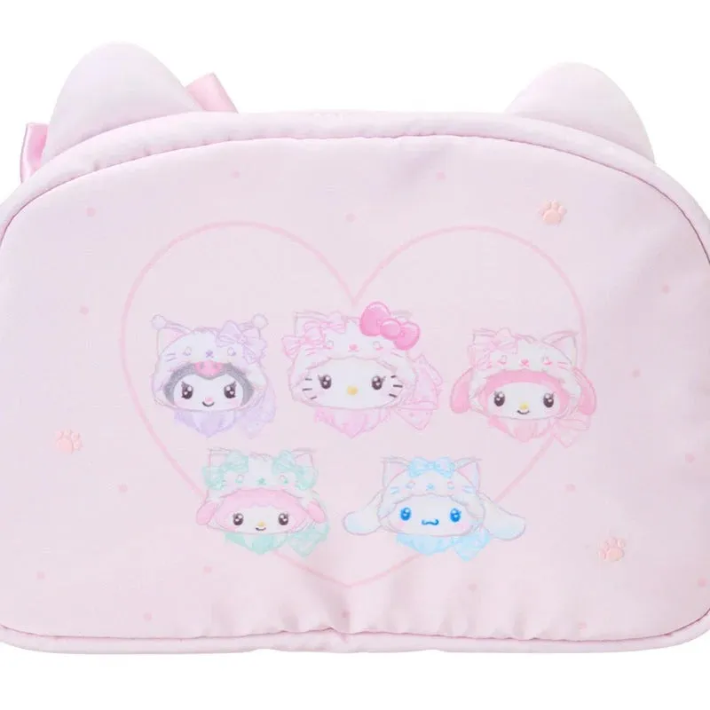 Sanrio Characters Milky Kitten glidelåspung med avtakbar sløyfe