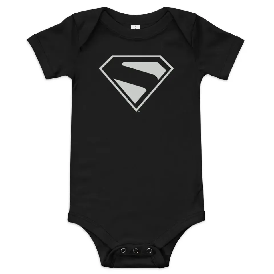 Superman 2025 Movie babybody svart S-Skjold bomull