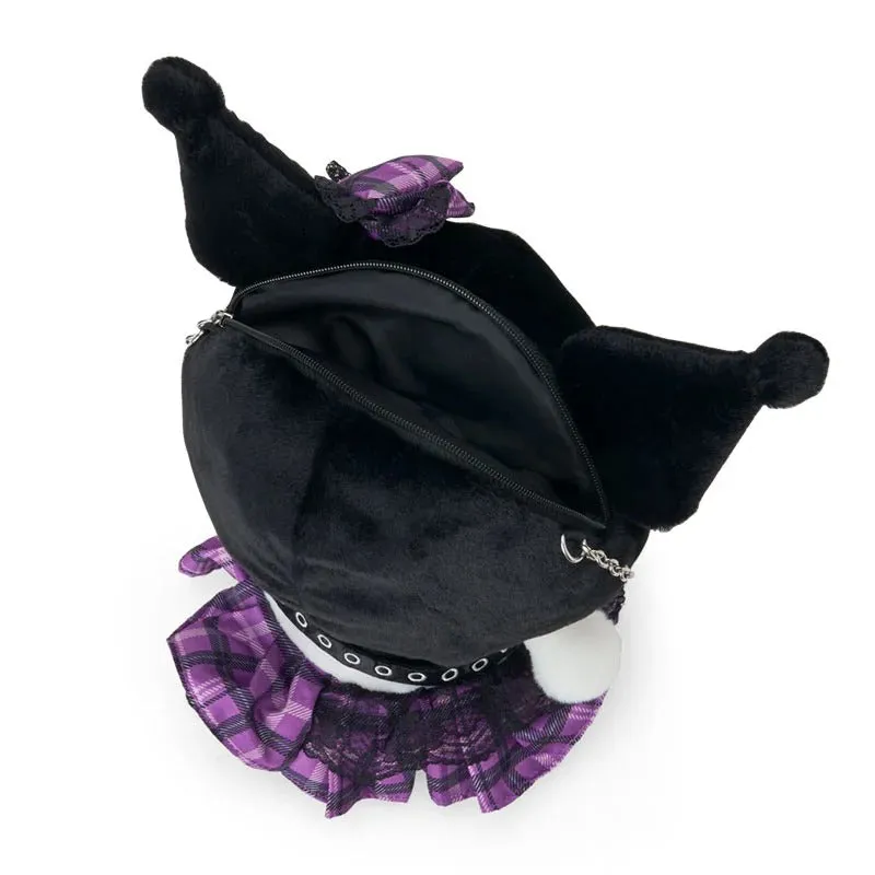 Hello Kitty Rock ’n’ Check Kuromi Plush Crossbody Bag skulderveske