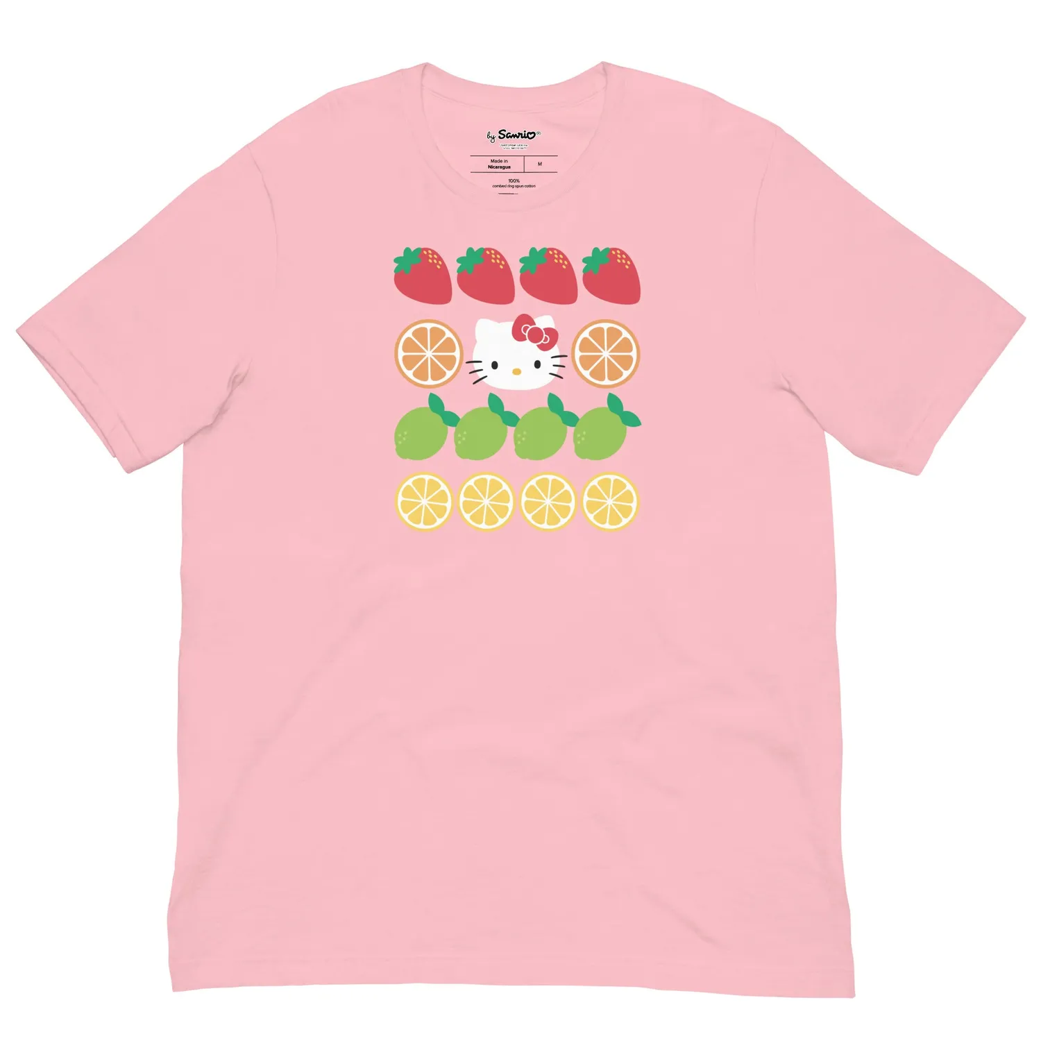 Hello Kitty Fruit Slices T-skjorte rosa bomull