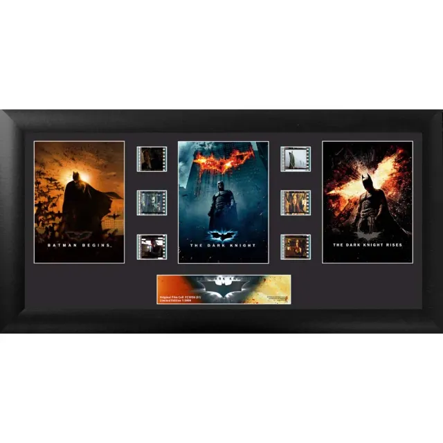Batman THE DARK KNIGHT TRILOGY Limited Edition Trio FilmCells-ramme