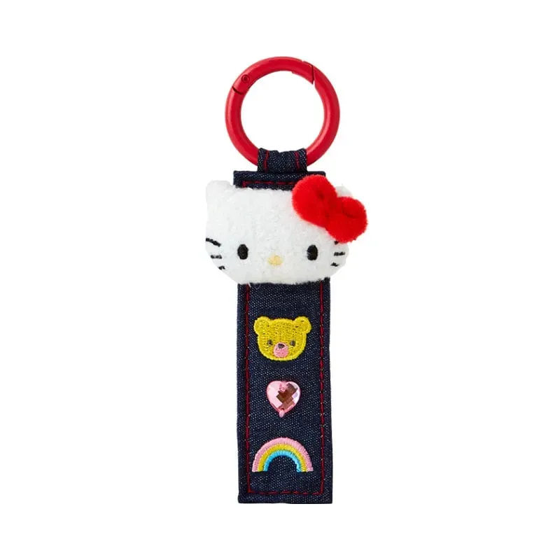 Hello Kitty Denim Patch Series Logo nøkkelring 10 cm