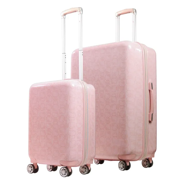 Hello Kitty FUL Pose 2-Pc Hardshell Luggage koffertsett rosa 2 deler utvidbart
